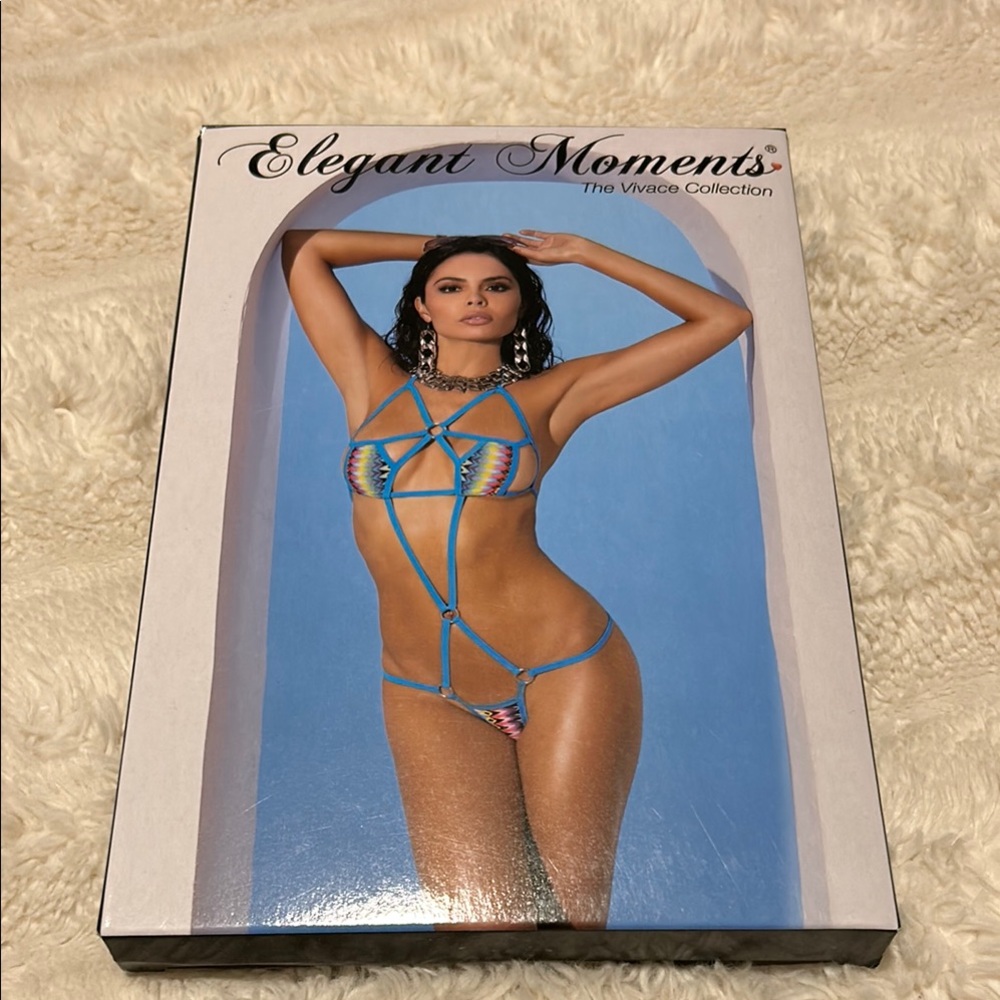 Elegant Moments Blue Halter Bra